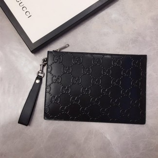 구찌 GG 엠보스 파우치 625569 블랙