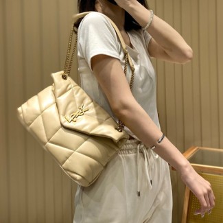 생로랑 루루 푸퍼 스몰 숄더백 577476 베이지