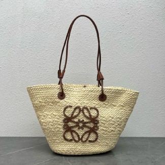 로에베 이라카 팜 스몰 아나그램 바스켓 백 11809 브라운