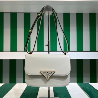 프라다 앙블렘 숄더백 1BD340 화이트