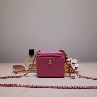 샤넬 미니 클래식 체인 코스메틱 케이스 AP1340 핑크