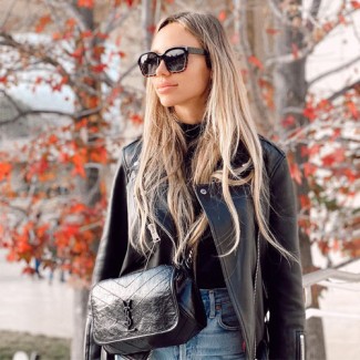 입생로랑 신상 니키 웨이스트 바디백 577124  블랙