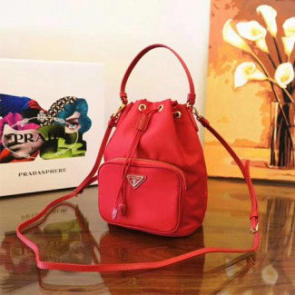 프라다 신상 패브릭 버킷백 1N1864 레드