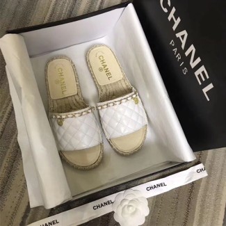샤넬 18S/S 신상 슬리퍼 G33155 화이트