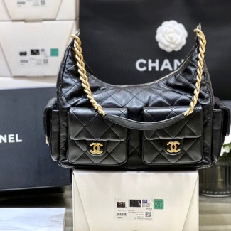 샤넬 맥시 호보백 라지 램스킨 AS5302