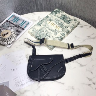 디올 송아지 가죽 SADDLE 파우치백 PO096 네이비