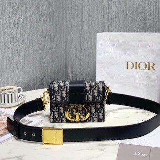 디올 자카드 패브릭 30 몽테뉴 박스백 M9204 네이비