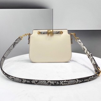 펜디 터치 숄더백 8BT349 화이트 스네이크