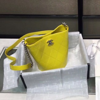 샤넬 신상 에나멜 버킷백 A8117 옐로우