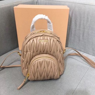 미우미우 신상 미니 백팩 5BZ015 베이지