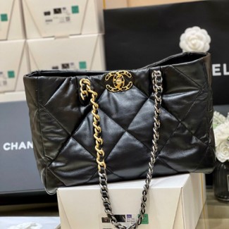 샤넬 19 쇼핑백 AS3660 램스킨