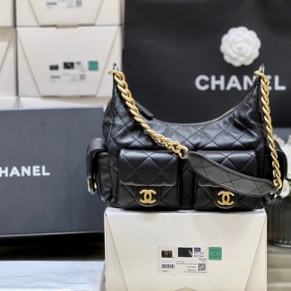 샤넬 맥시 호보백 미듐 램스킨 AS5339