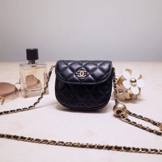 샤넬 체인 미니백 AS1461 램스킨 블랙