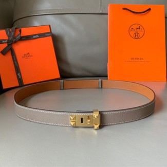에르메스 신상  벨트 XTY181 그레이 금장