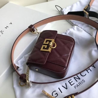 지방시 나노 포켓 벨트백 BB600 버건디