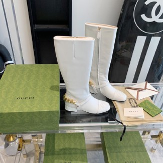 구찌 여성용 롱 부츠 656886 화이트