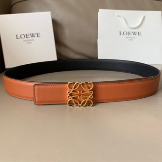 로에베 신상  양면용 벨트 LW-6313 브라운 금장
