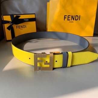 펜디 남성신상  양면용벨트 FD2224  옐로우 금장