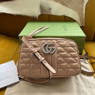 구찌 GG 마몽 스몰 숄더백 447632 누드