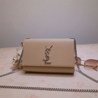입생로랑 스몰 케이스 체인 사첼백 469390 베이지