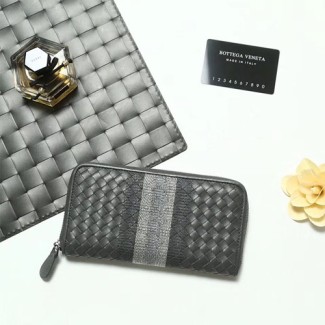보테가 신상 지퍼 장지갑 V85318 그레이