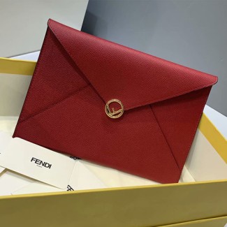 펜디 라지 슬림 플랫 파우치 8N0152 레드