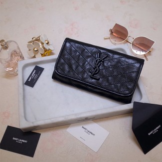 입생로랑 니키 라지 월렛 장지갑 583552 블랙