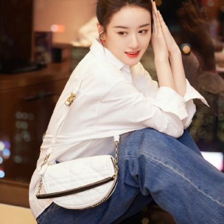 디올 VIBE 스몰 호보 백 M7200 화이트