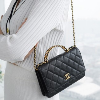 [팬더샵} 샤넬 22ss WOC 탑핸들  AP2804 블랙