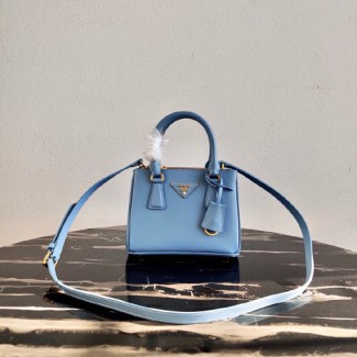 프라다 겔러리아 사피아노 마이크로 백 1BA906 하늘색