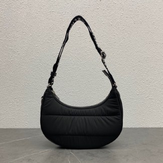 셀린느 퀼팅 나일론 미디움 아바 숄더백 196972 블랙