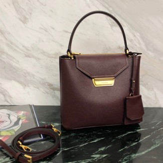 프라다 사피아노 탑핸들 숄더백 1BN012 버건디