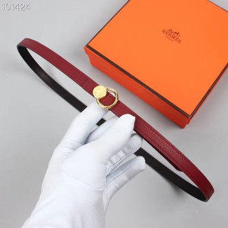 에르메스 여성용 신상 벨트 XTY179 버건디 금장