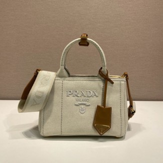 프라다 리넨 믹스 미니 핸드백 1BA038