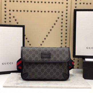 구찌 남여공용 GG 수프림 벨트 백 598113 블랙