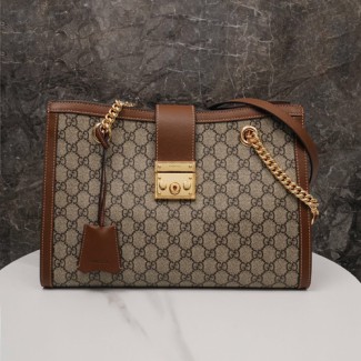 구찌 GG 패드락 미디엄 숄더백 479197 브라운