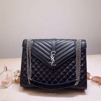 입생로랑 모노그램 엔벨로프 사첼백 라지 487198 블랙 은장