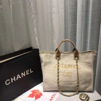 샤넬 도빌백 라지 A57067 베이지