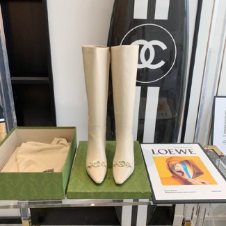 구찌 여성용 롱부츠 656890 크림