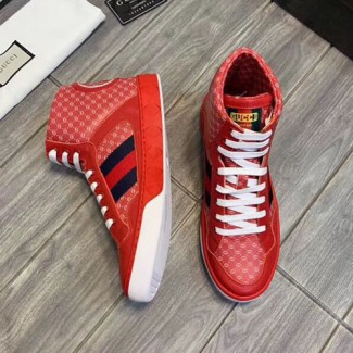 구찌 신상 하이탑 스니커즈 397662  레드