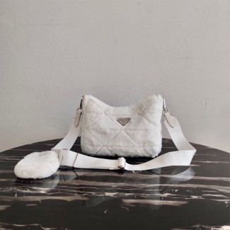 프라다 포코노 퀼팅 패치 숄더백 1BC151 화이트