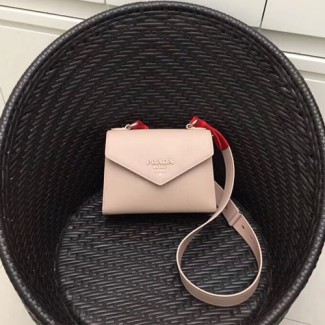 프라다 사피아노 가죽 숄더 백 1BD186 핑크